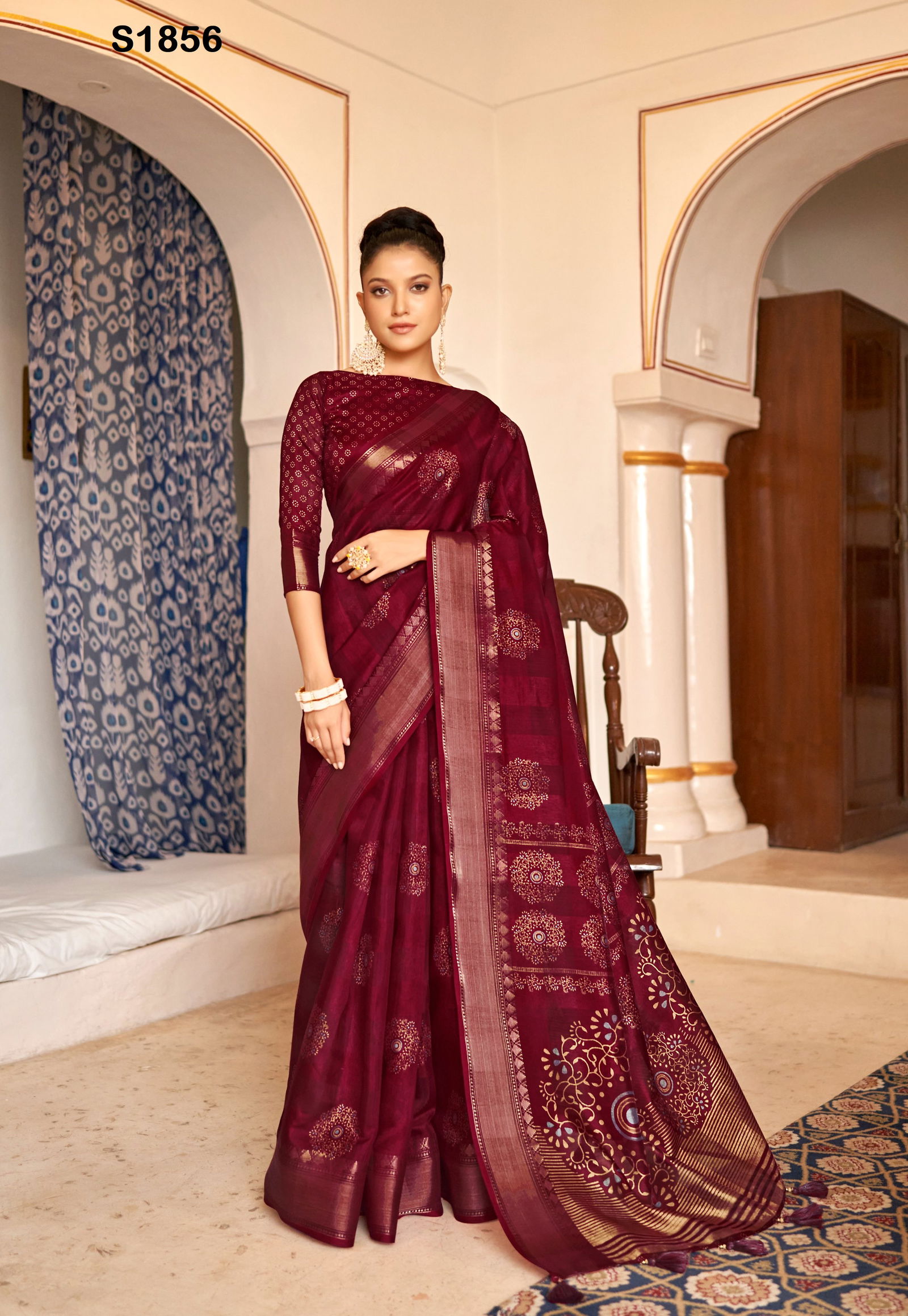 Shades S1848 Printed Cotton Sarees Catalog
